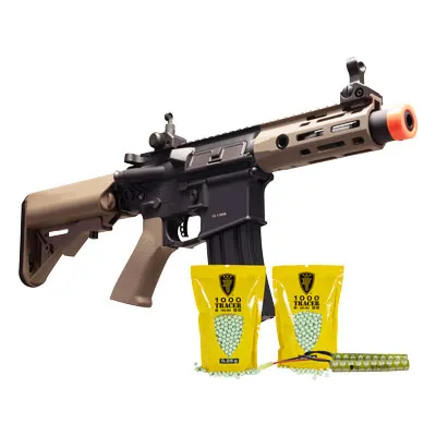 Elite Force M4 CQCX EyeTrace Airsoft Rifle & Ammo Bundle