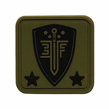 Picture of ELITE FORCE 1X1 SQUARE RUBBER HELMET PATCH GREEN