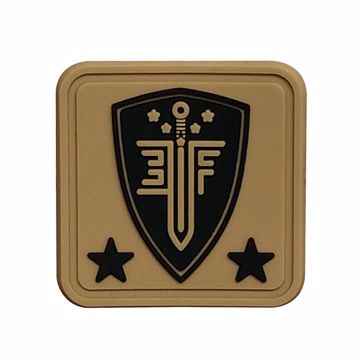 Picture of ELITE FORCE 1X1 SQUARE RUBBER HELMET PATCH TAN