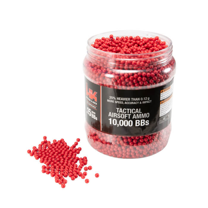 Heckler & Koch HK .15g Red Airsoft BBs 10,000 quantity Elite Force